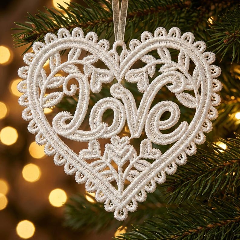 FSL Swan Heart Harmony, Lovebirds Elegance, Love - Free Standing Lace ...