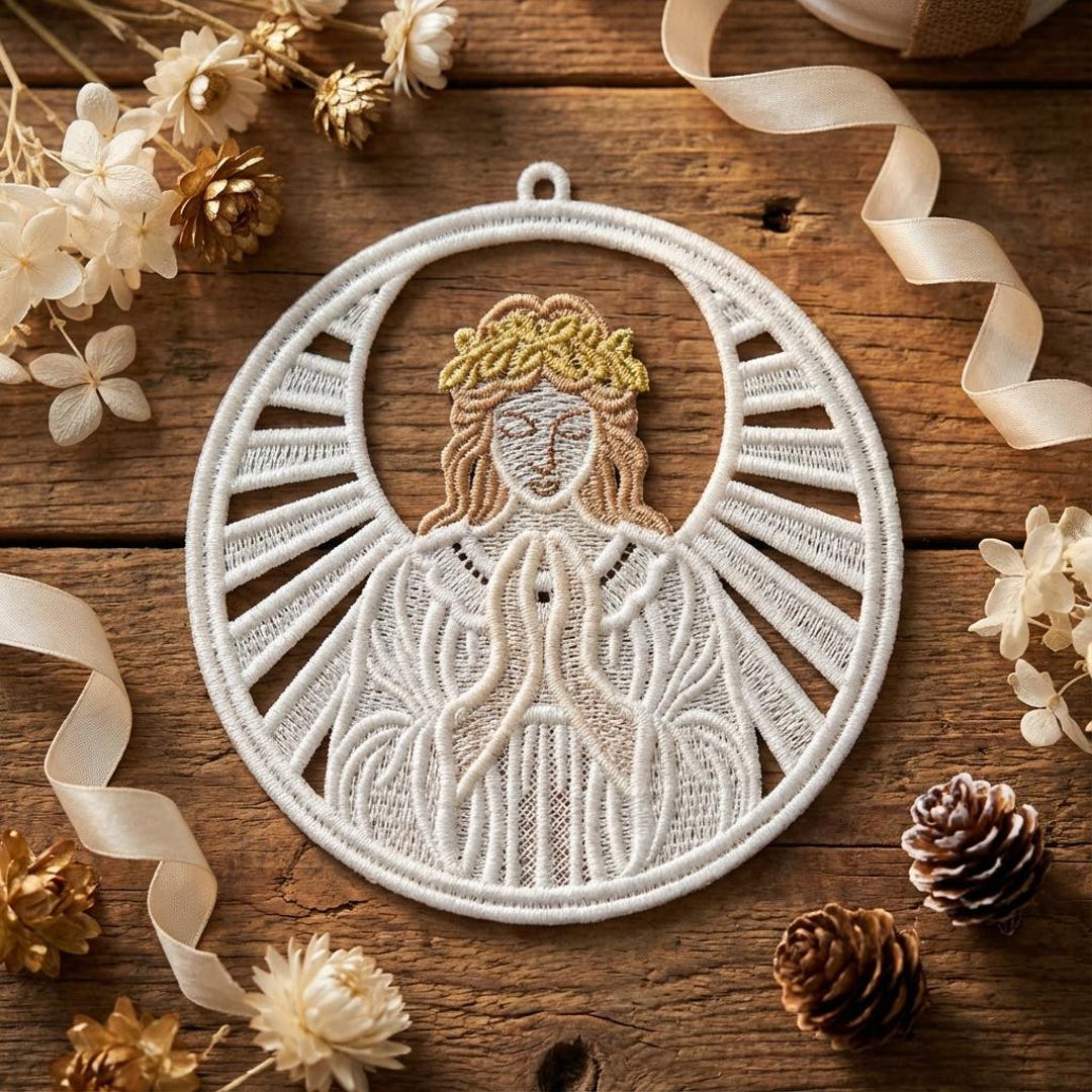 FSL Angel Ornament - Free Standing Lace Machine Embroidery Designs ...