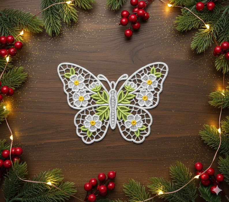 FSL Floral Butterfly - Free Standing Lace Machine Embroidery Designs ...