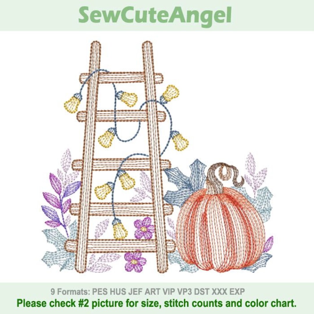 Rippled Fall Scenes 5 Machine Embroidery Designs Instant Download 5x5 ...