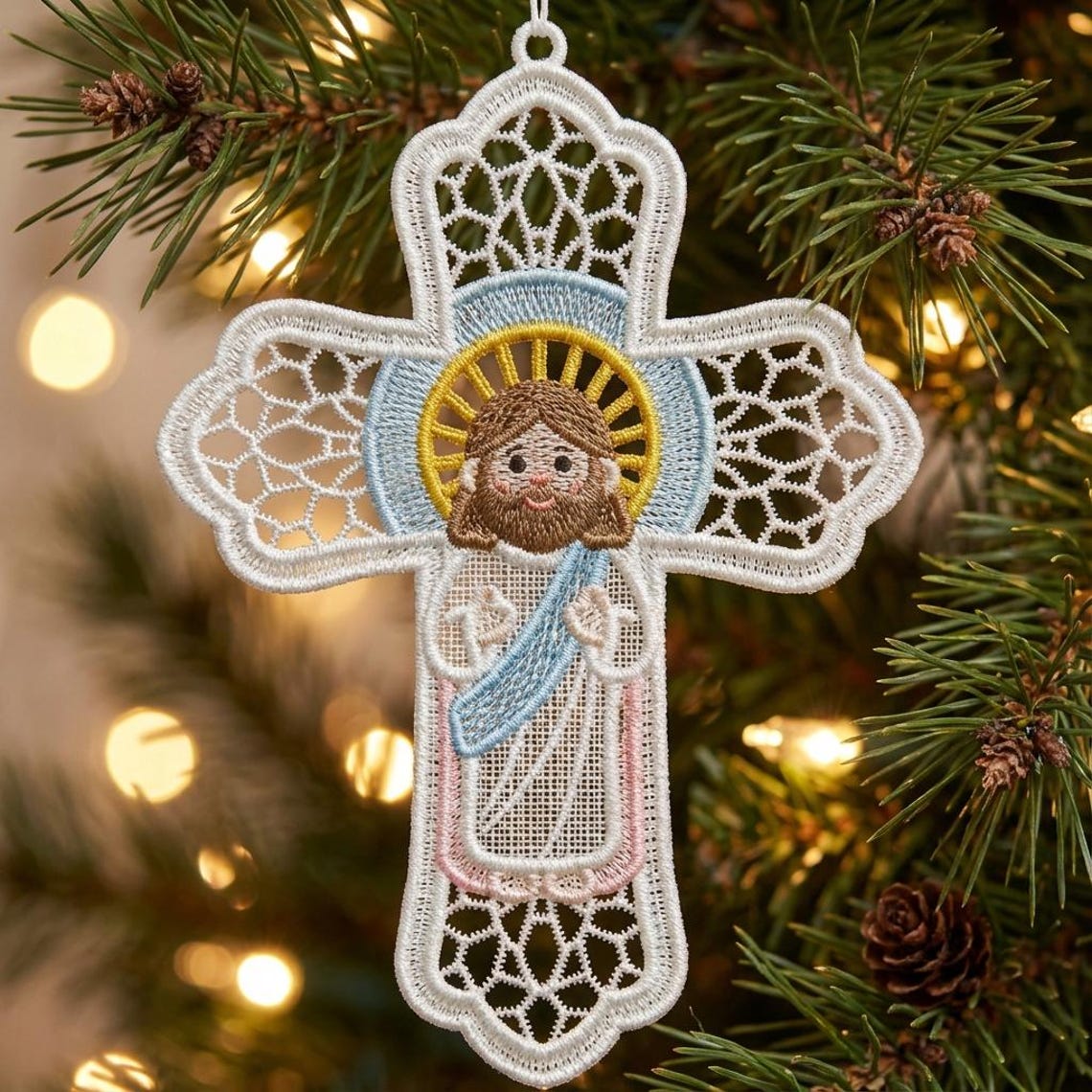 FSL Jesus Cross - Free Standing Lace Machine Embroidery Designs Instant ...