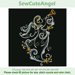 Angel - The Magic Of Christmas - Machine Embroidery Designs embroidery pattern Instant Download 5x5 6x6 8x8 hoop APE3393-03