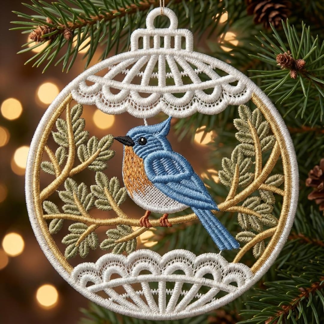 FSL Christmas Ornament - Free Standing Lace Machine Embroidery Designs ...