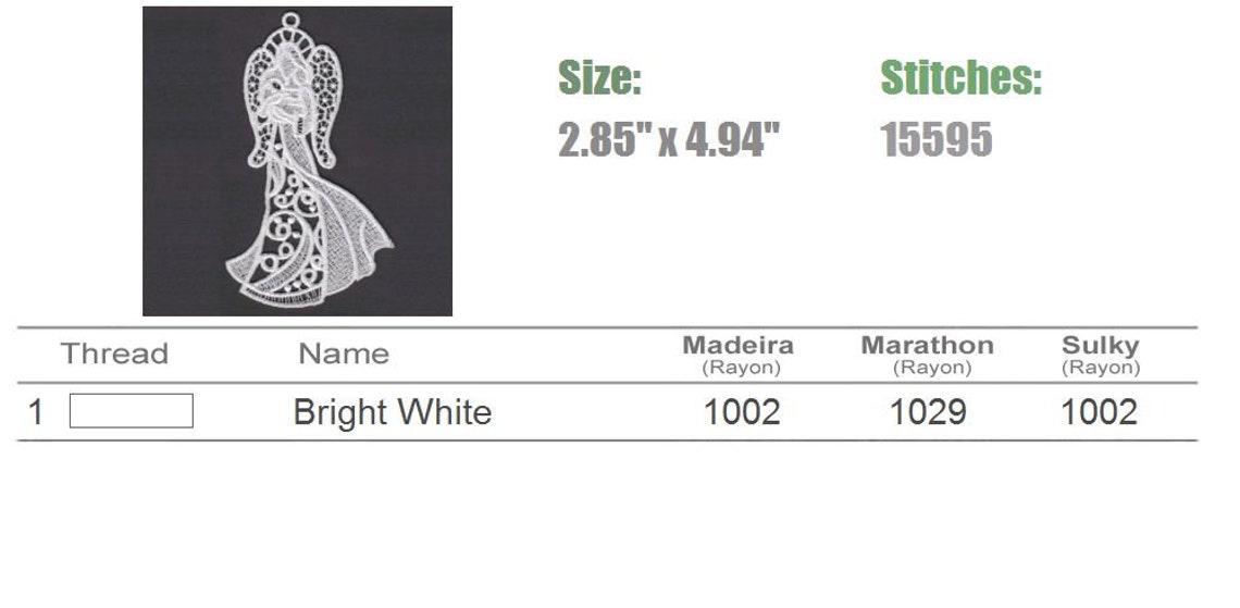 FSL Angel - Free Standing Lace Machine Embroidery Designs Instant ...