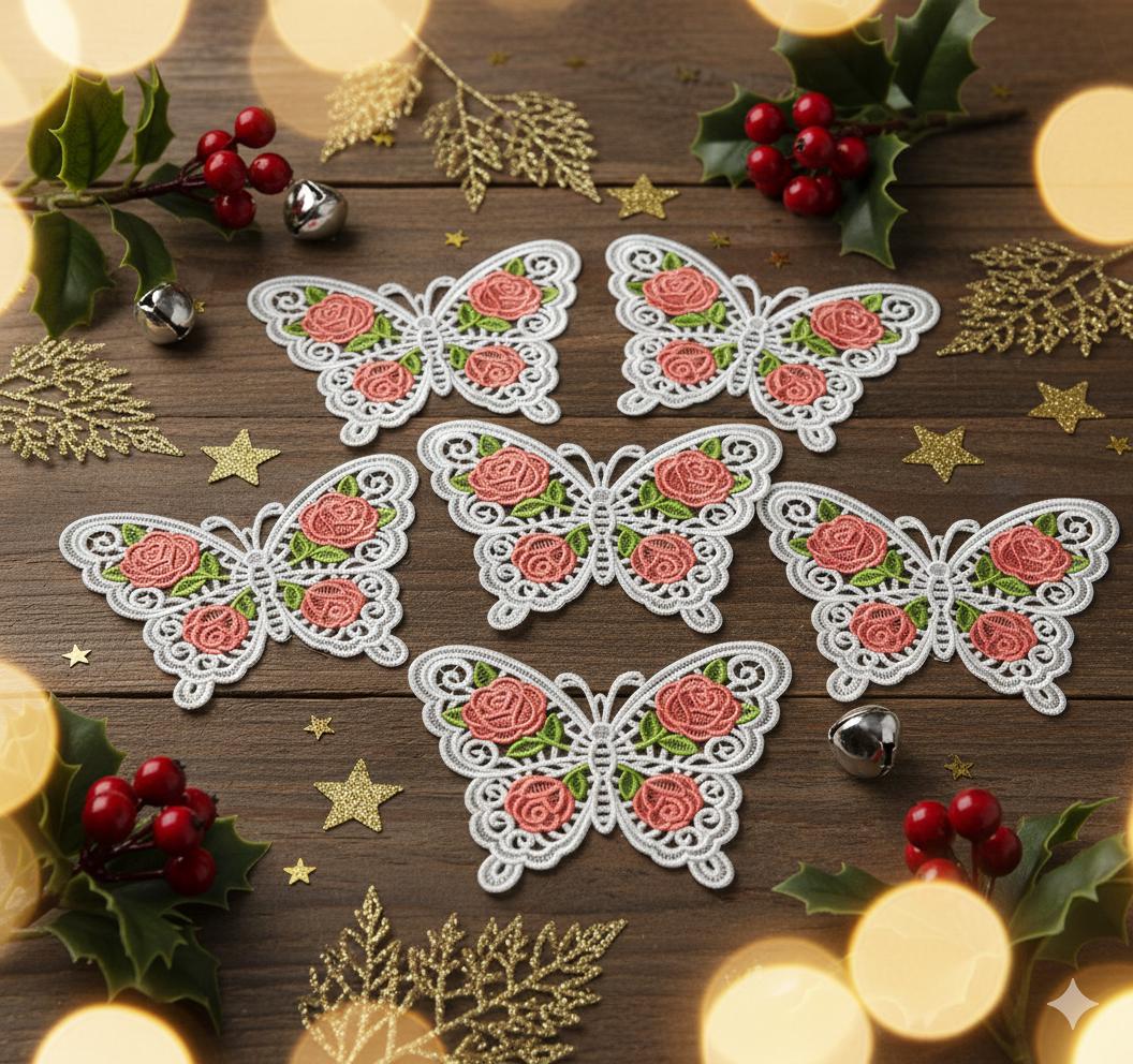 FSL Rosy Butterfly - Free Standing Lace Machine Embroidery Designs ...