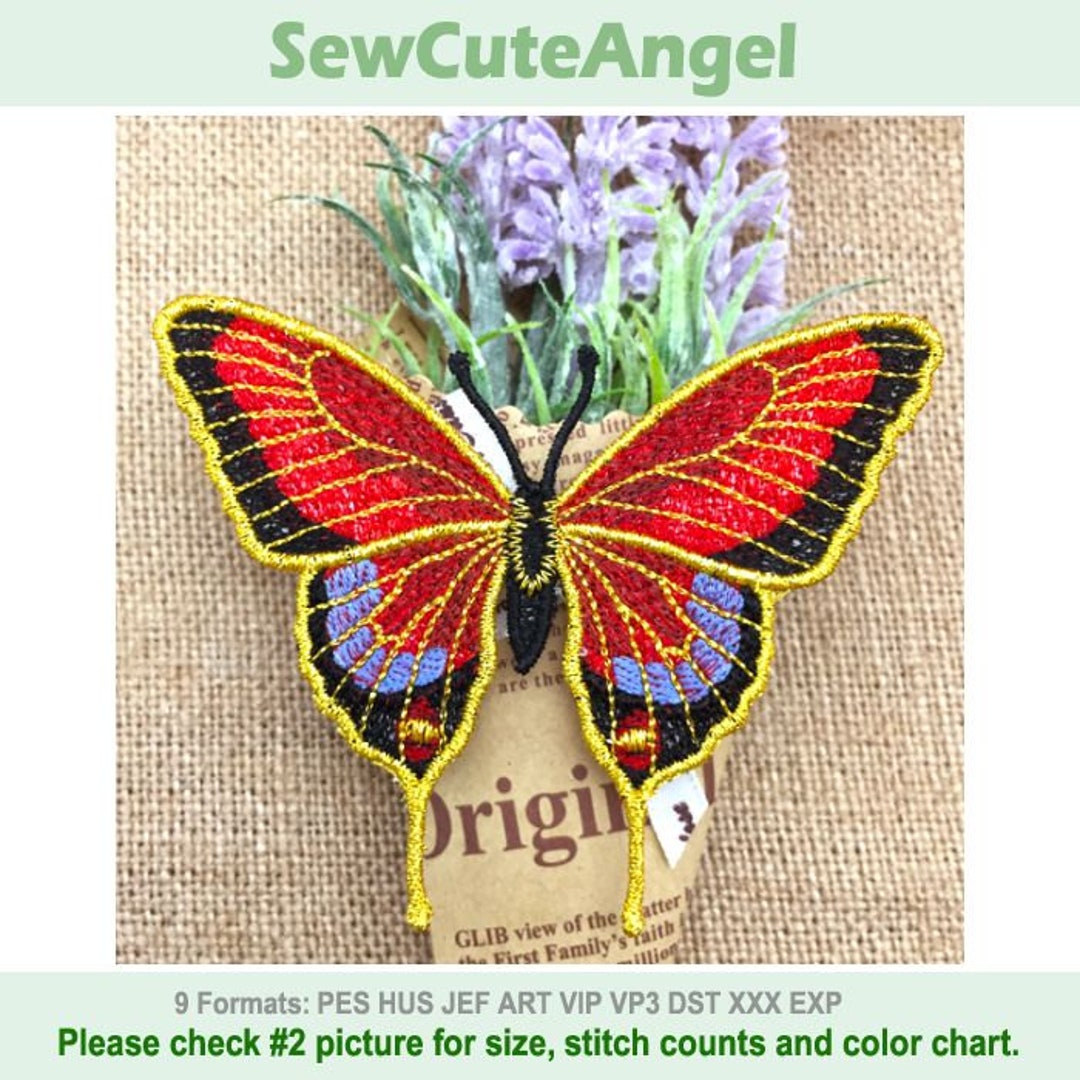 ■floowオーダーページ■　ハンドメイド　スーちゃん FSL Butterfly - Free Standing Lace Machine Embroidery Designs