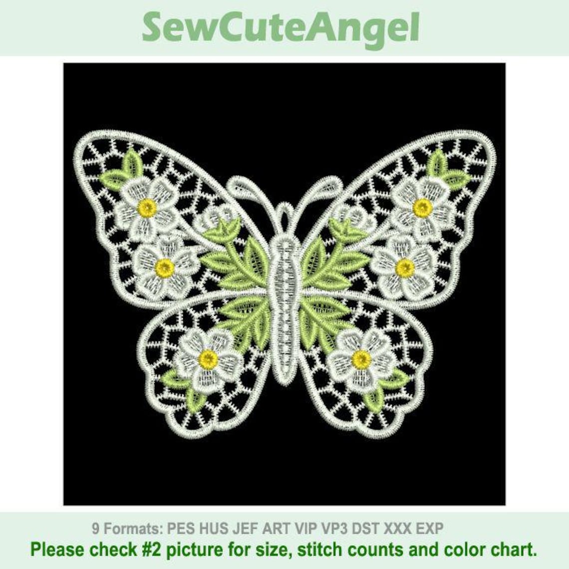 FSL Floral Butterfly - Free Standing Lace Machine Embroidery Designs ...