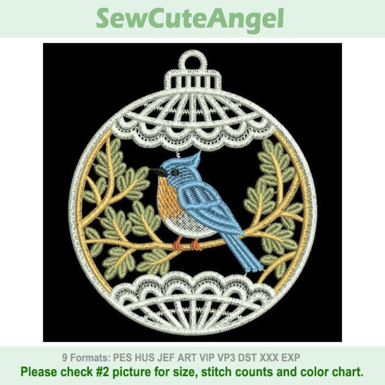 FSL Christmas Ornament - Free Standing Lace Machine Embroidery Designs ...