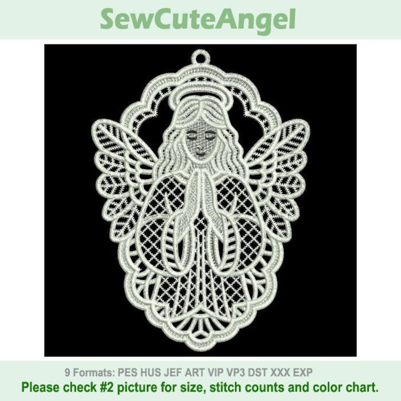 FSL Angel - Free Standing Lace Machine Embroidery Designs Instant ...