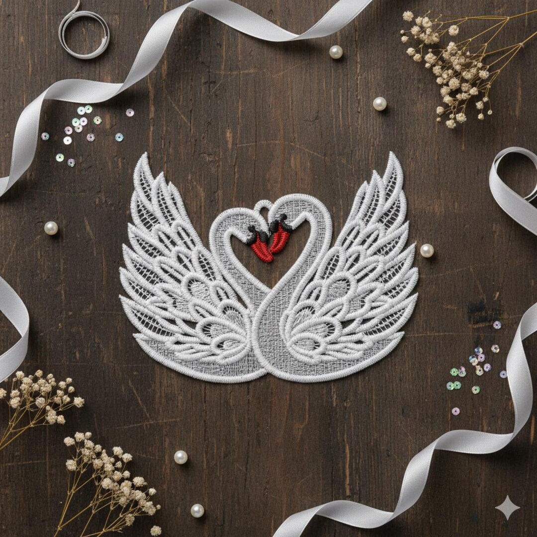 FSL Swan Love - Free Standing Lace Machine Embroidery Designs Instant ...