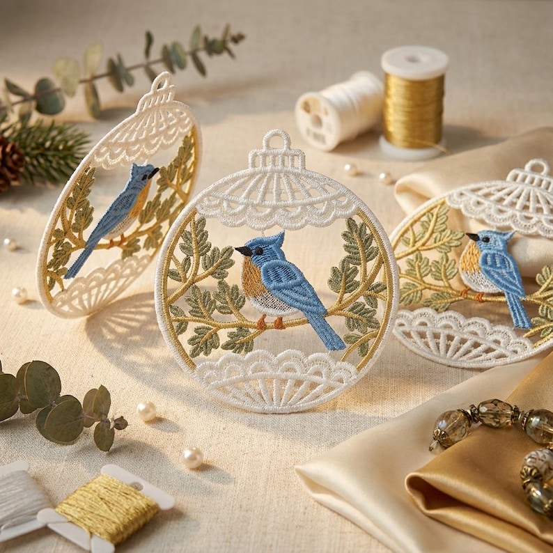FSL Christmas Ornament - Free Standing Lace Machine Embroidery Designs ...