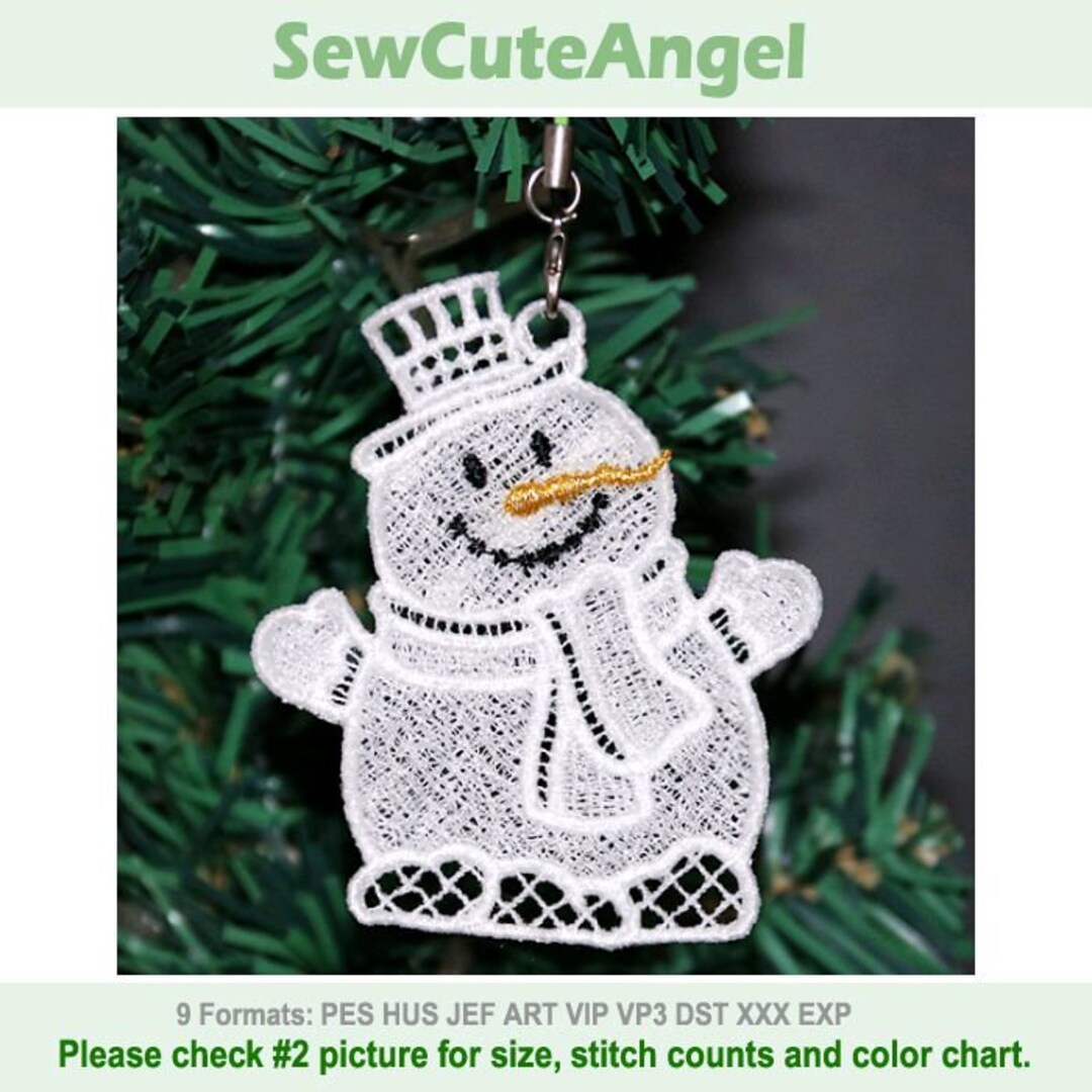 FSL Dazzling Christmas Snowman - Free Standing Lace Machine