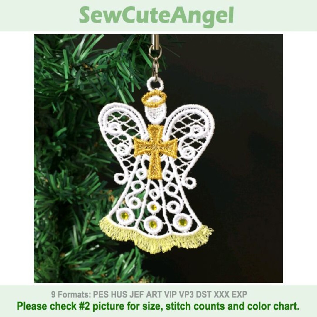 FSL Angel - Free Standing Lace Machine Embroidery Designs Instant ...
