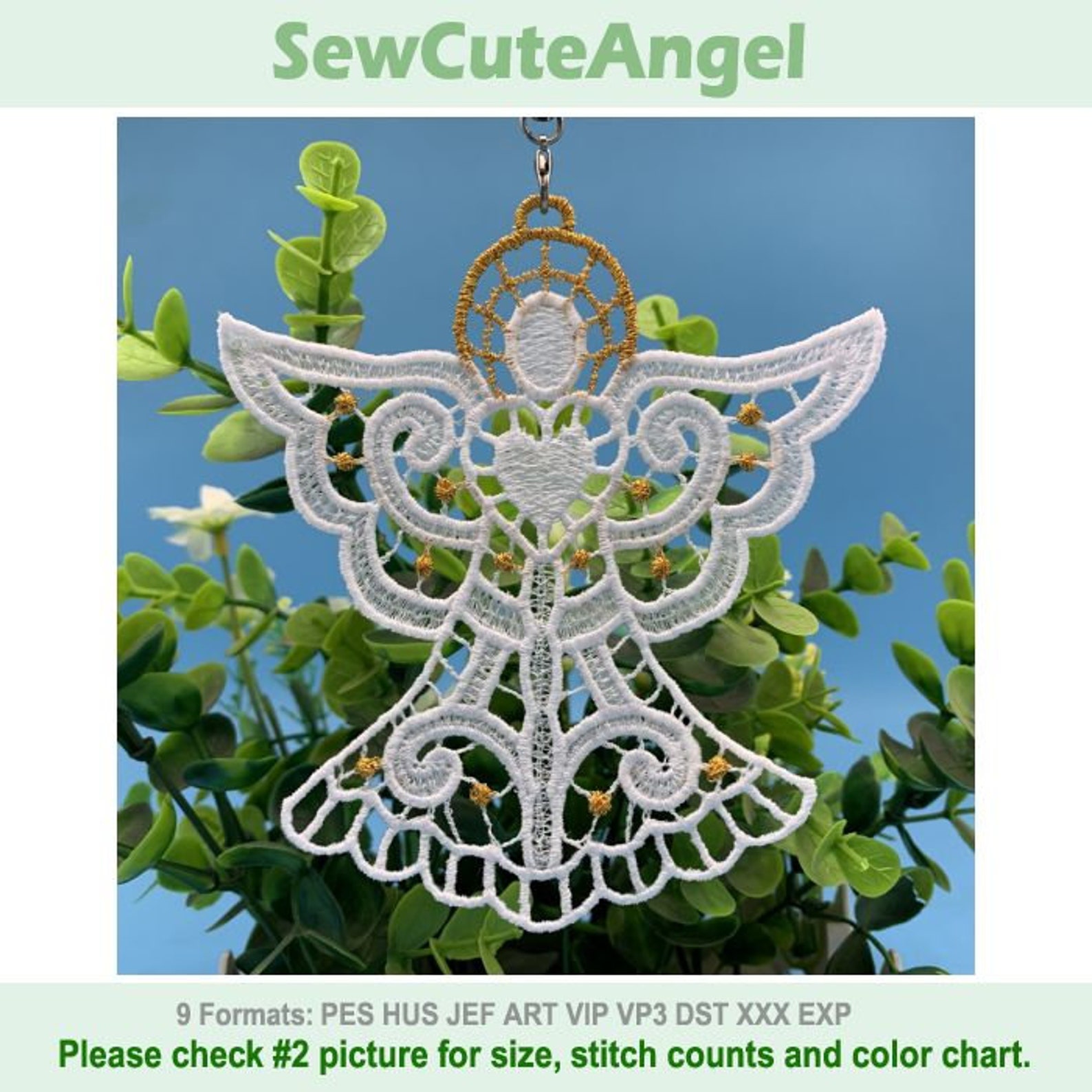 FSL Golden Angel - Free Standing Lace Machine Embroidery Designs ...