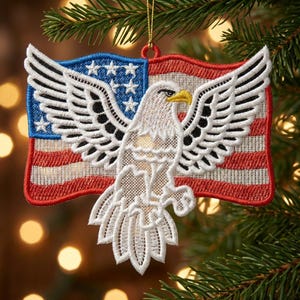 FSL Majestic Freedom, Patriotic Pride, Soaring Sym - Free Standing Lace Machine Embroidery Designs Instant Download 5x5 hoop SCA1233-002