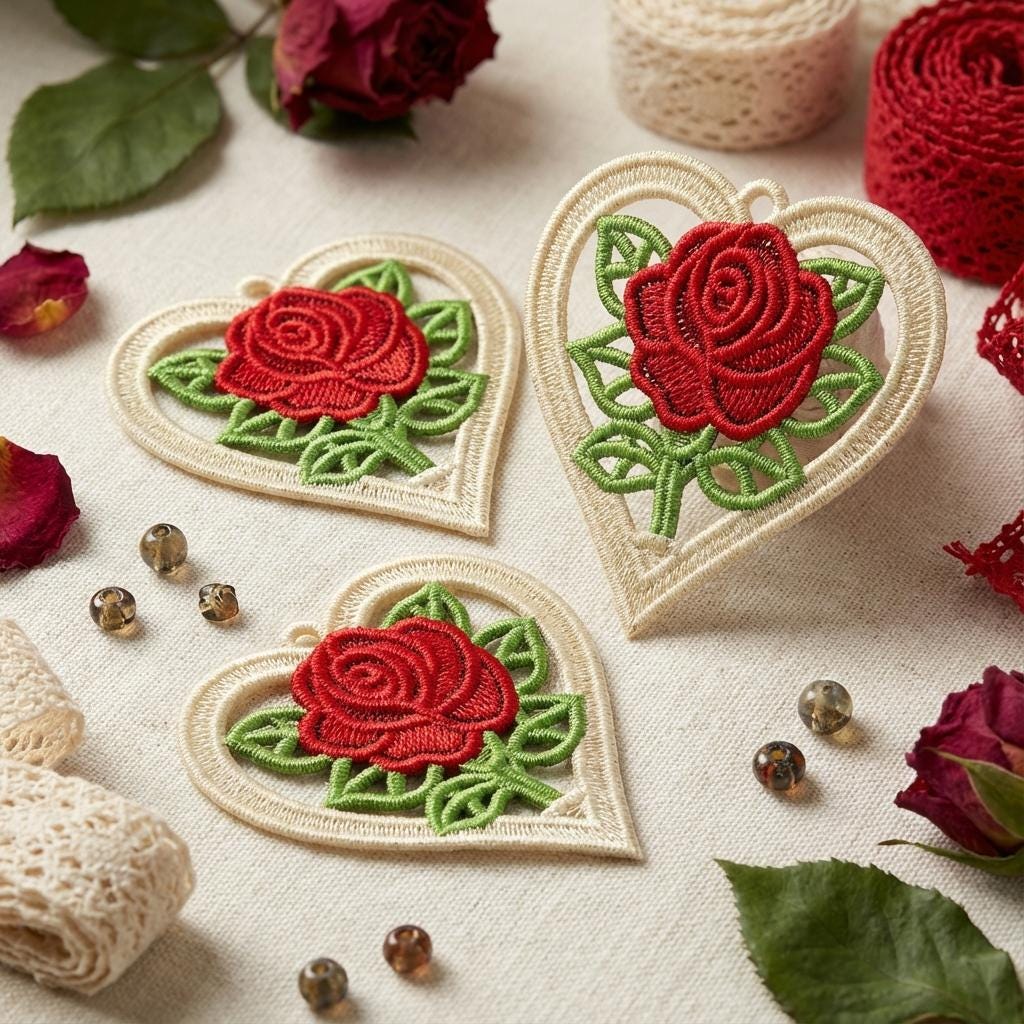 FSL Rose in Bloom - Free Standing Lace Machine Embroidery Designs ...