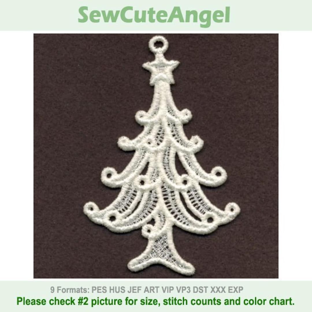 FSL Filigree Christmas Tree Ornament Free Standing Lace Machine ...