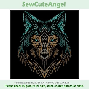 Fox Portrait - Machine Embroidery Designs Instant Download 6x6 7x7 8x8 hoop SHE5535-002