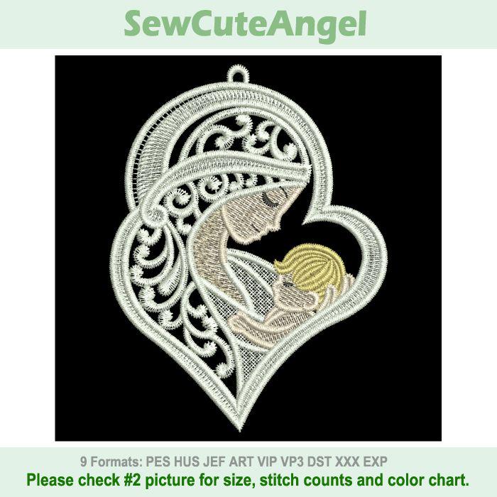 Mother Child Embroidery - Etsy