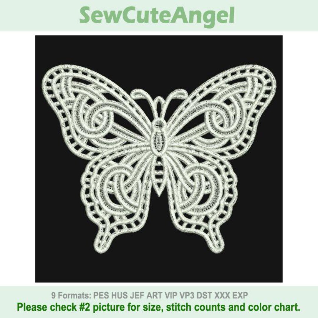 FSL Butterfly - Free Standing Lace Machine Embroidery Designs Instant ...