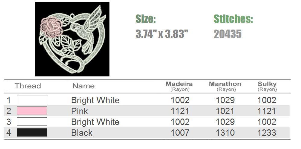 Swan Heart Harmony, Lovebirds Elegance, Nature - Free Standing Lace ...