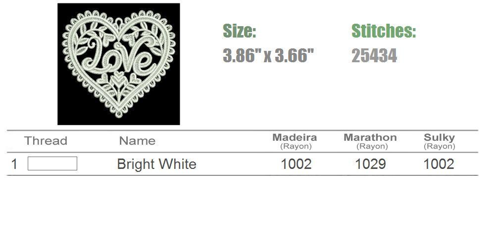 FSL Swan Heart Harmony, Lovebirds Elegance, Love - Free Standing Lace ...