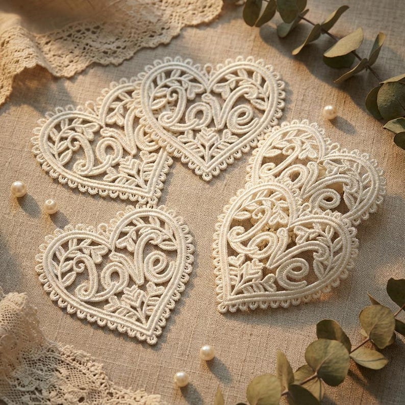 FSL Swan Heart Harmony, Lovebirds Elegance, Love - Free Standing Lace ...