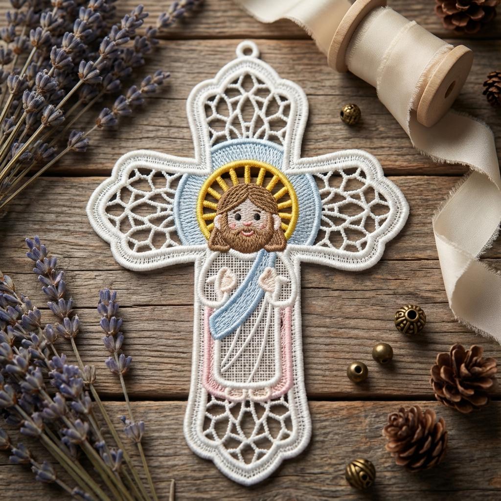 FSL Jesus Cross - Free Standing Lace Machine Embroidery Designs Instant ...