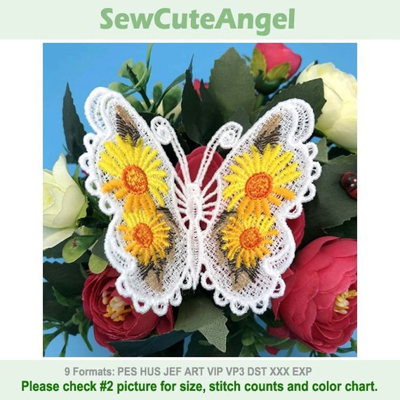 Buy FSL Spring Butterfly Free Standing Lace Machine Embroidery