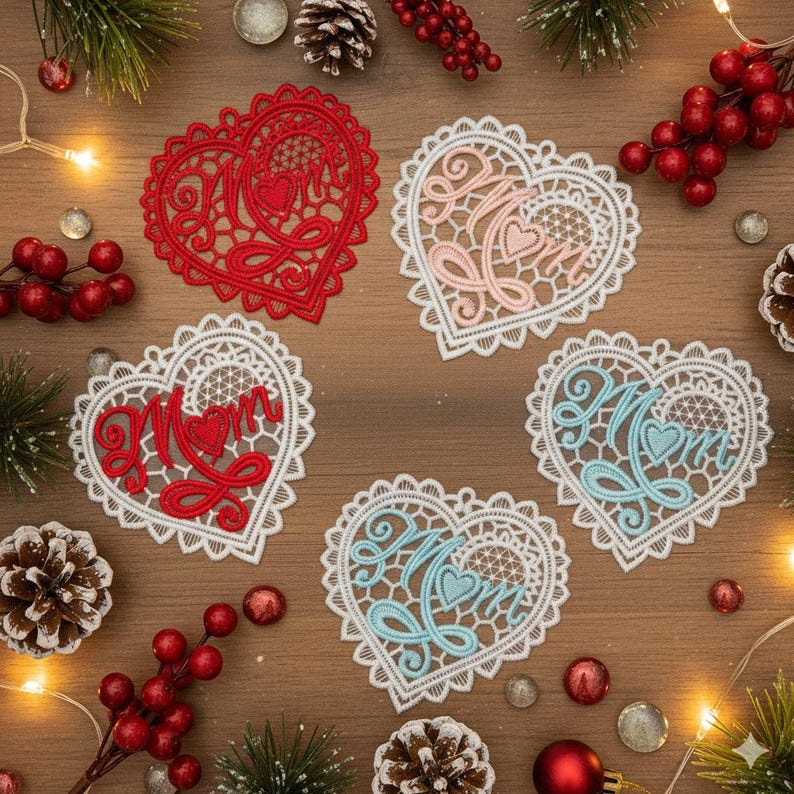 FSL I Love Mom Heart - Free Standing Lace Machine Embroidery Designs ...