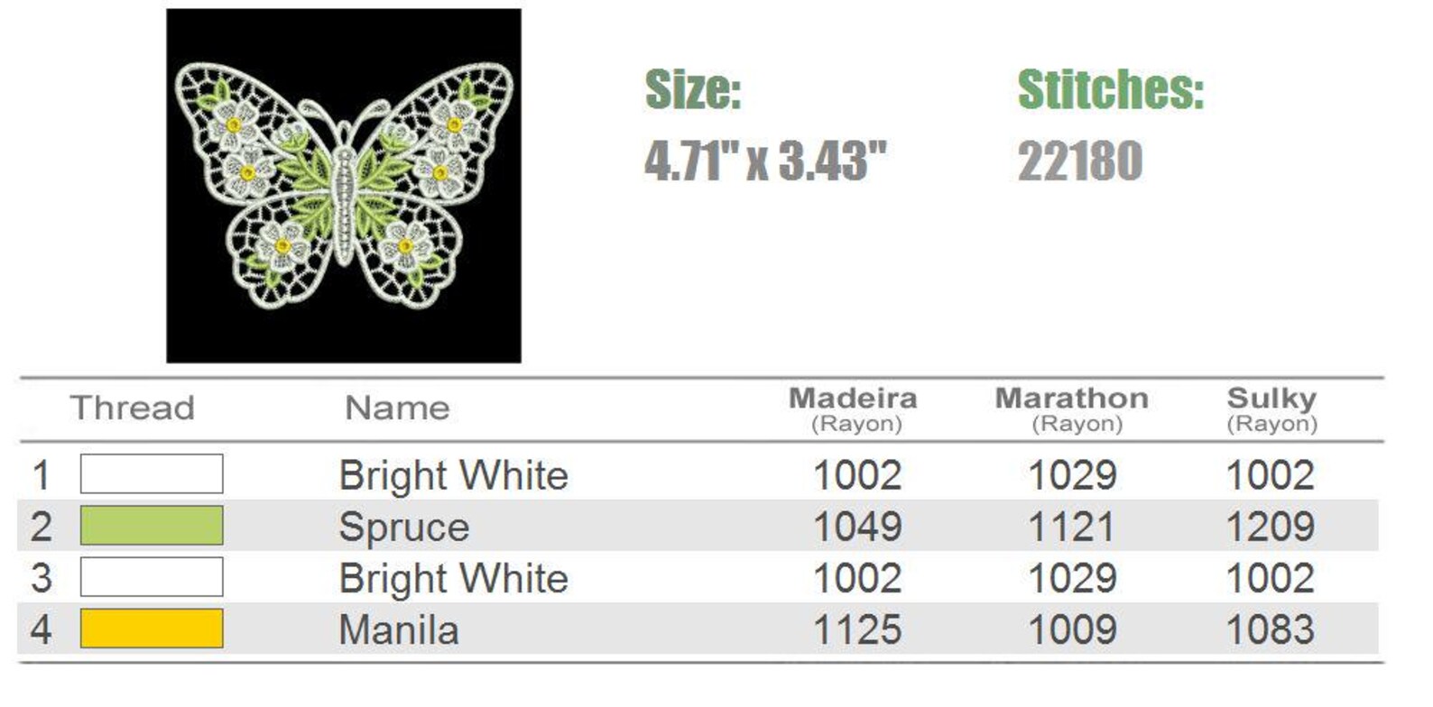 FSL Floral Butterfly - Free Standing Lace Machine Embroidery Designs ...