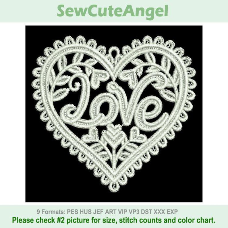 FSL Swan Heart Harmony, Lovebirds Elegance, Love - Free Standing Lace ...