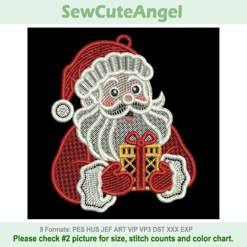 FSL Santa's Surprise - Free Standing Lace Machine Embroidery Designs ...