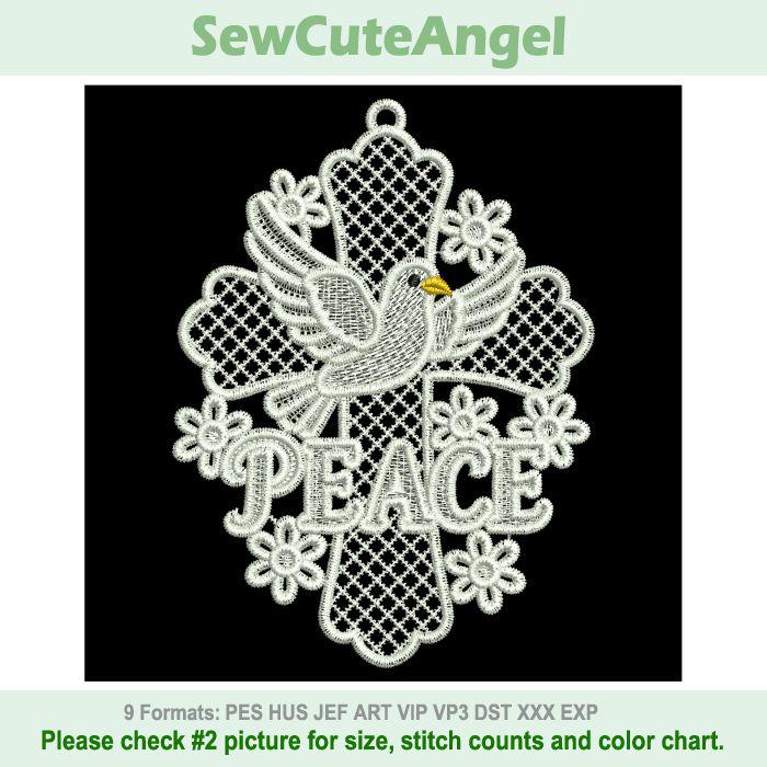 Peaceful Cross, Dove Harmony, Serene Symbol of - Free Standing