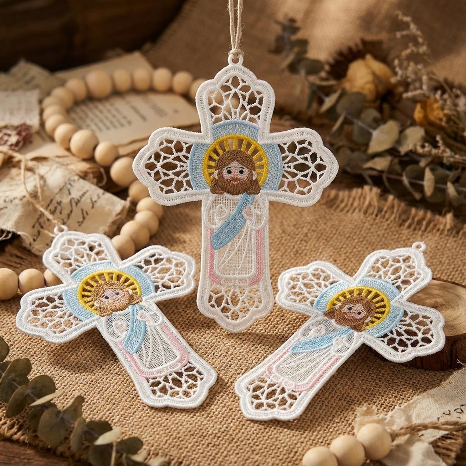 FSL Jesus Cross - Free Standing Lace Machine Embroidery Designs Instant ...