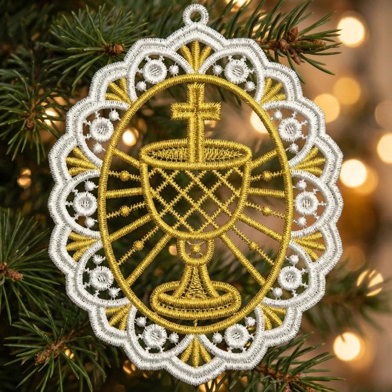 FSL Golden Cross Cup, Divine Chalice - Free Standing Lace Machine ...
