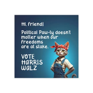 Vote Kamala Harris Tim Walz Cat Blocos de notas Post-it®