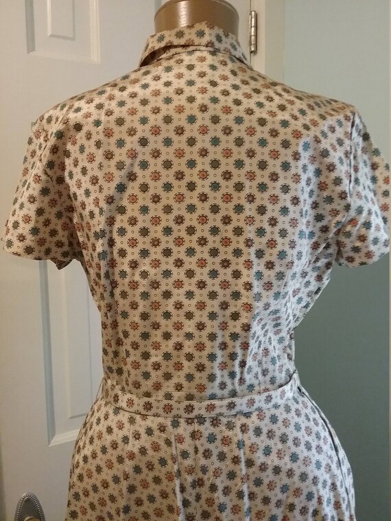 1940s 40s 1950s 50s yoke front shirt dress - image 4