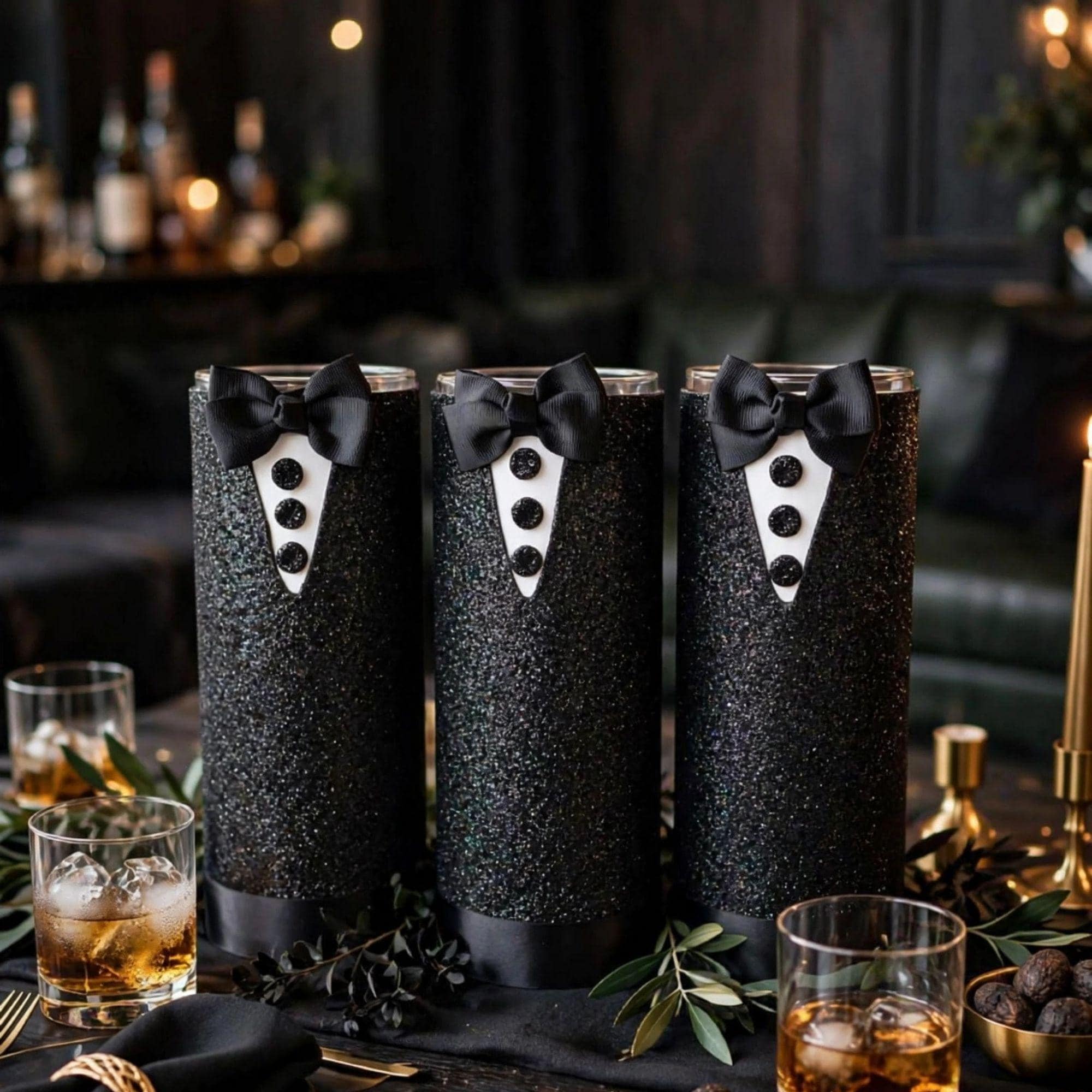 Tuxedo Vase Centerpiece Set