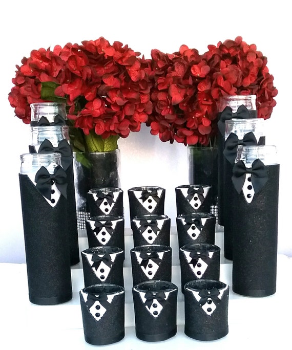 On Sale Grooms Centerpiece Candle And Favor Set Affordable Etsy