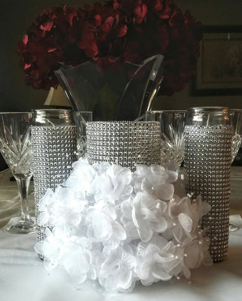 Affordable bridal shower centerpiece Wedding candle Etsy