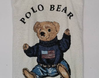 polo teddy bear towel