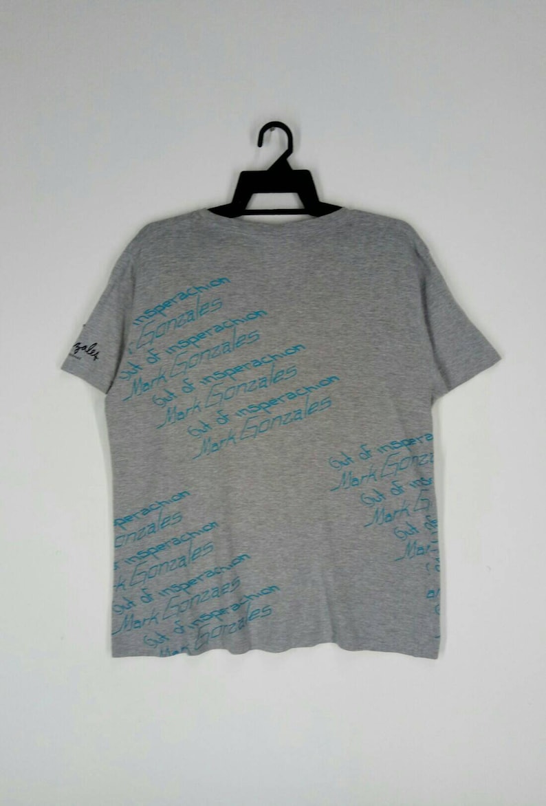 Rare! MARK GONZALES T-shirt American Professional Skateboarder nice design medium size