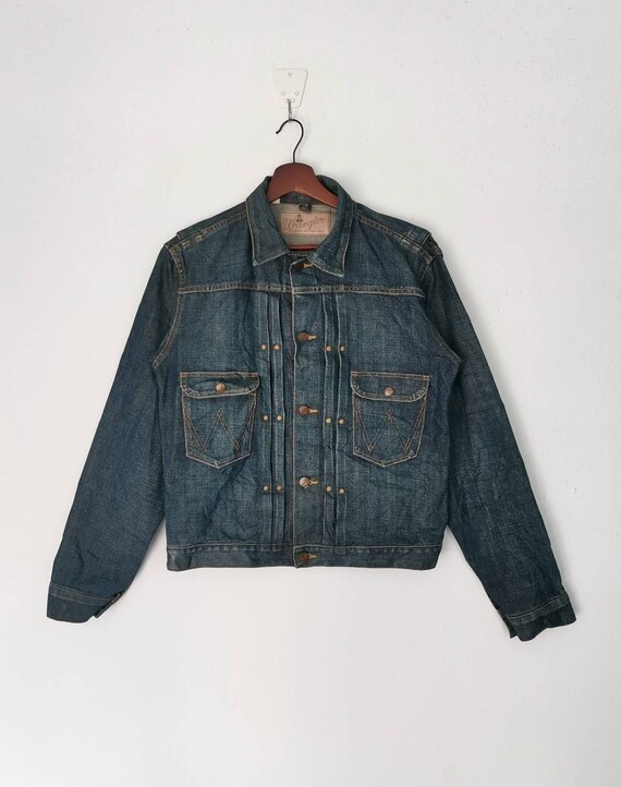 Rare!! WRANGLER Blue Bell denim jacket nice design