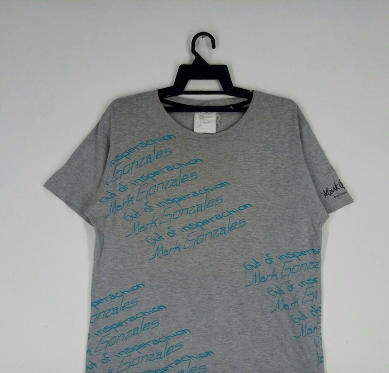 Rare! MARK GONZALES T-shirt American Professional Skateboarder nice design medium size