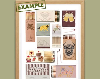 Custom Matchbook Poster Template: DIY Matchbox Design (Digital Download)
