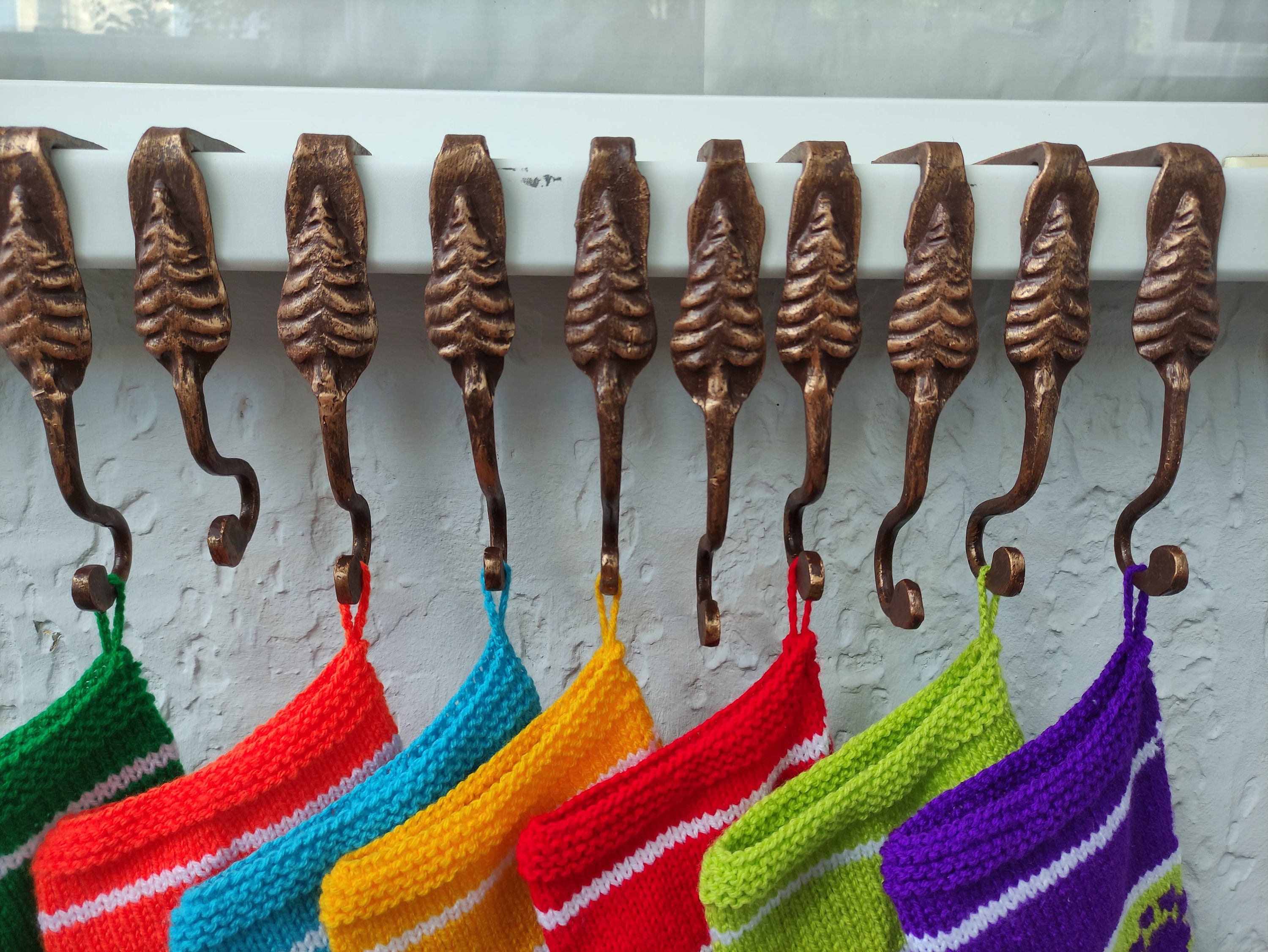 Metal Christmas Stocking Holder Stocking Hanger Shelf Etsy