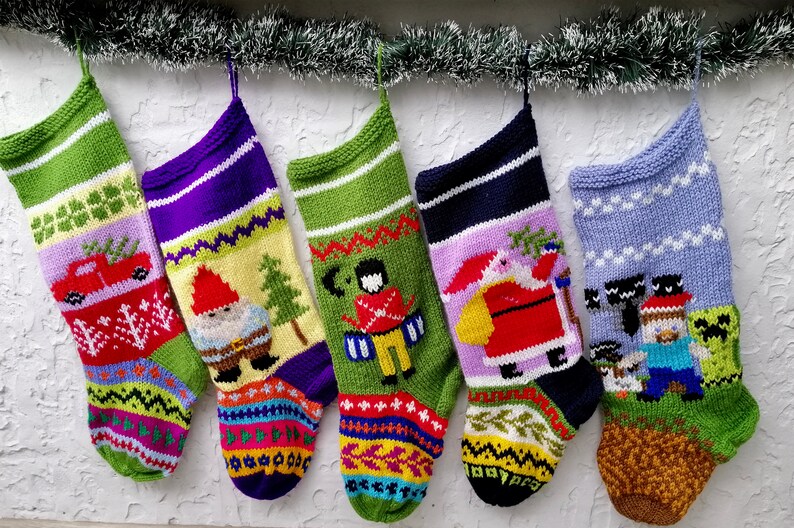 Hand Knit Christmas Stockings Kits