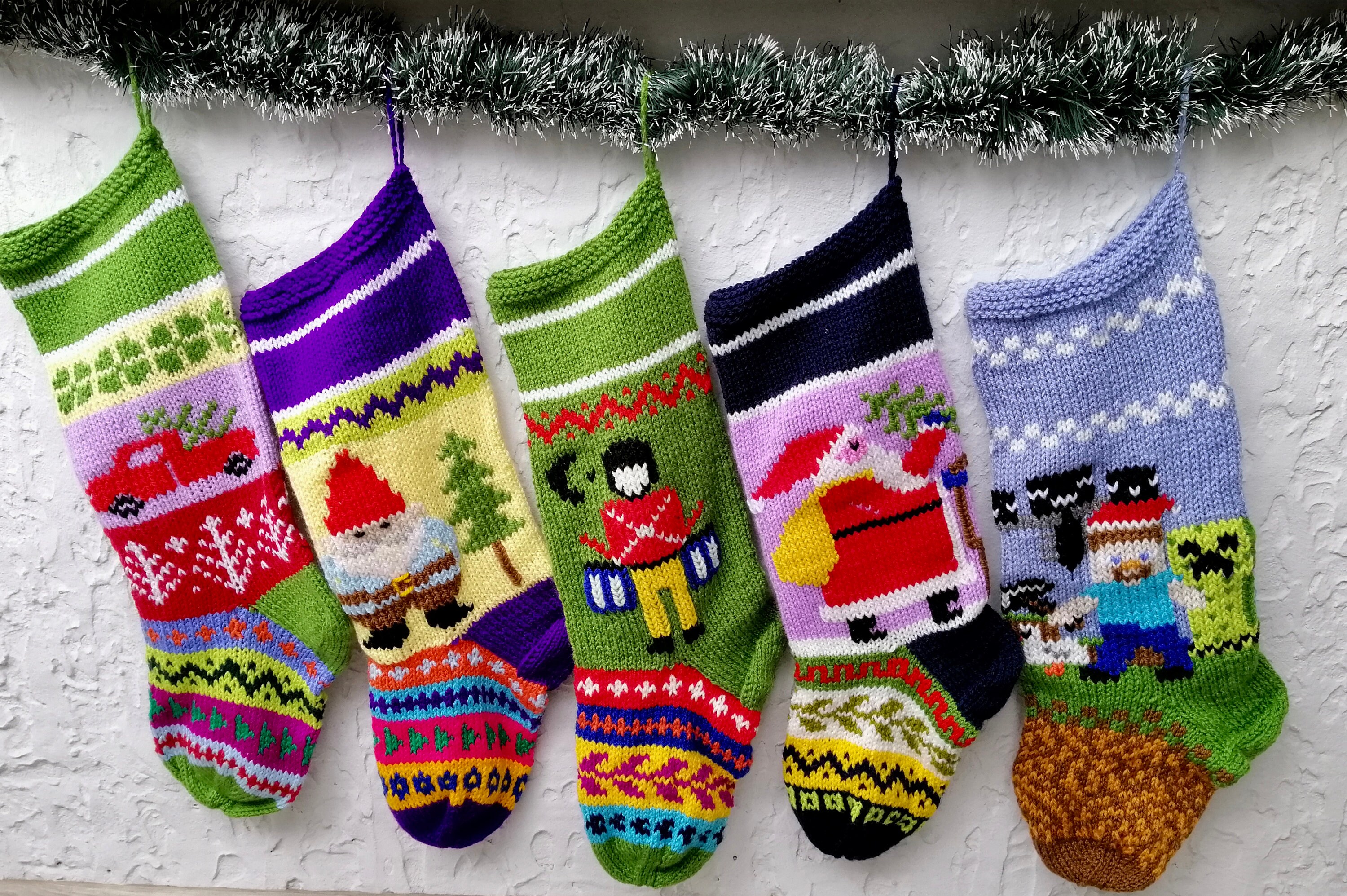 Hand Knit Christmas Stockings Kits Etsy