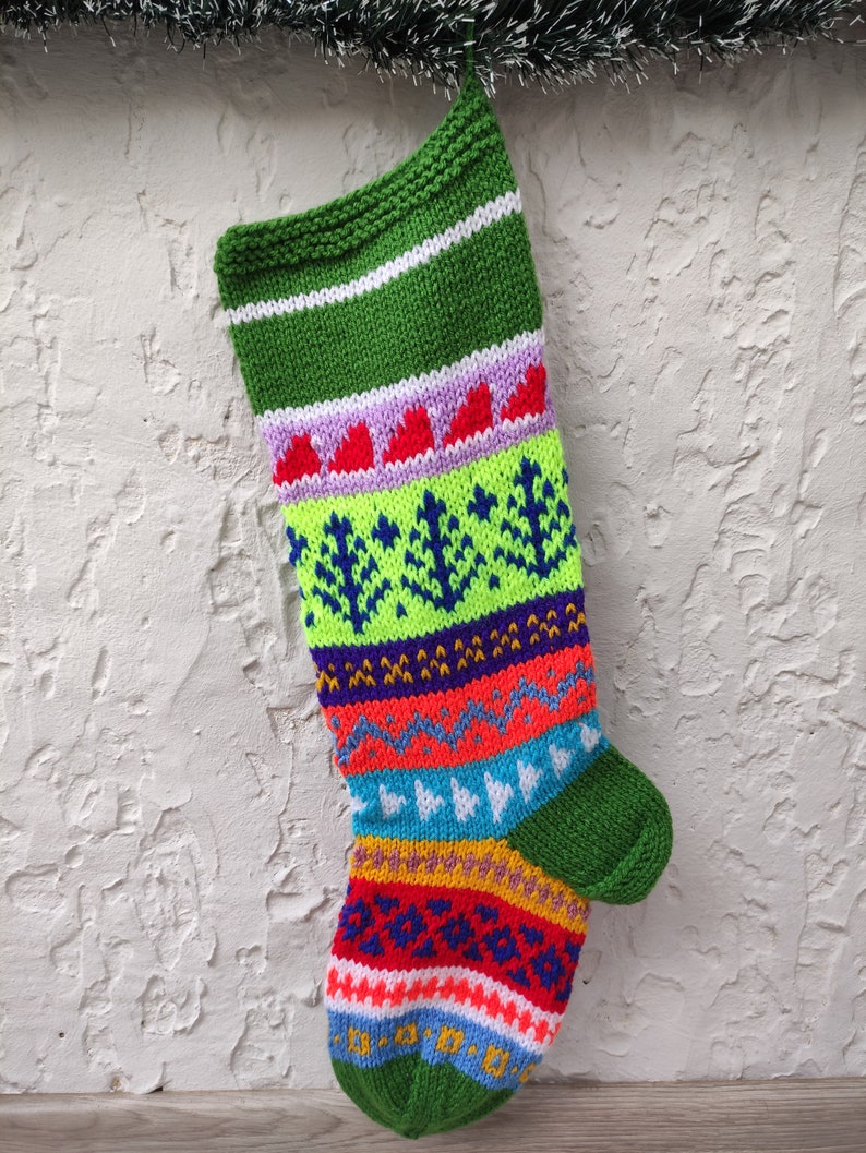 Hand Knit Christmas Stockings Kits Christmas Stocking Set Etsy